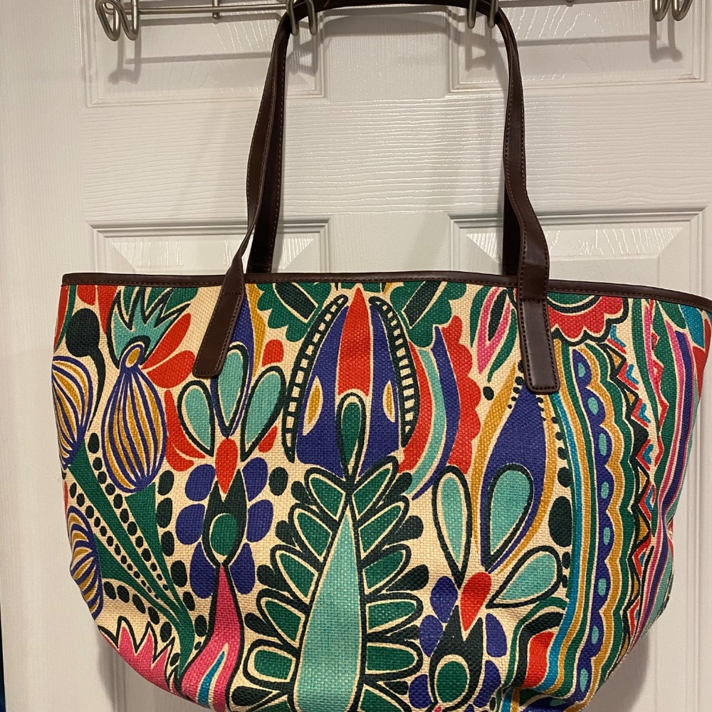 Neiman Marcus Floral Tote Bag
